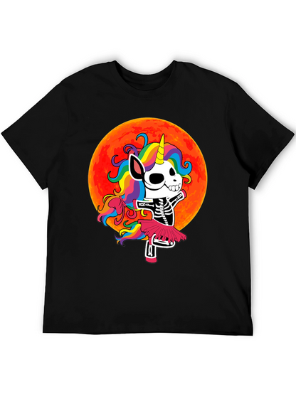 Skeleton Unicorn Halloween T-Shirt