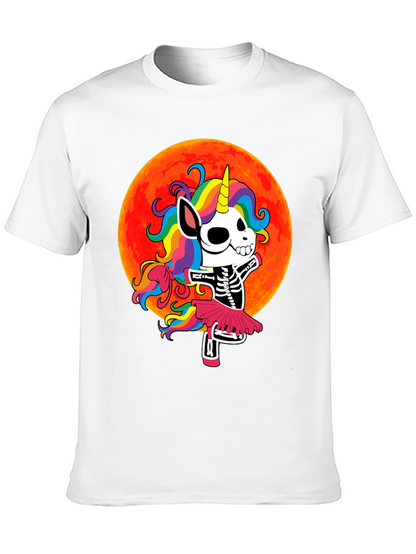 Skeleton Unicorn Halloween T-Shirt