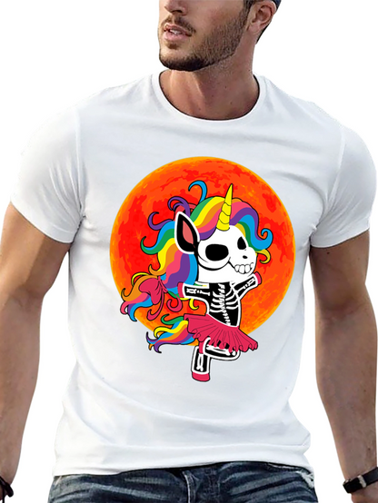 Skeleton Unicorn Halloween T-Shirt