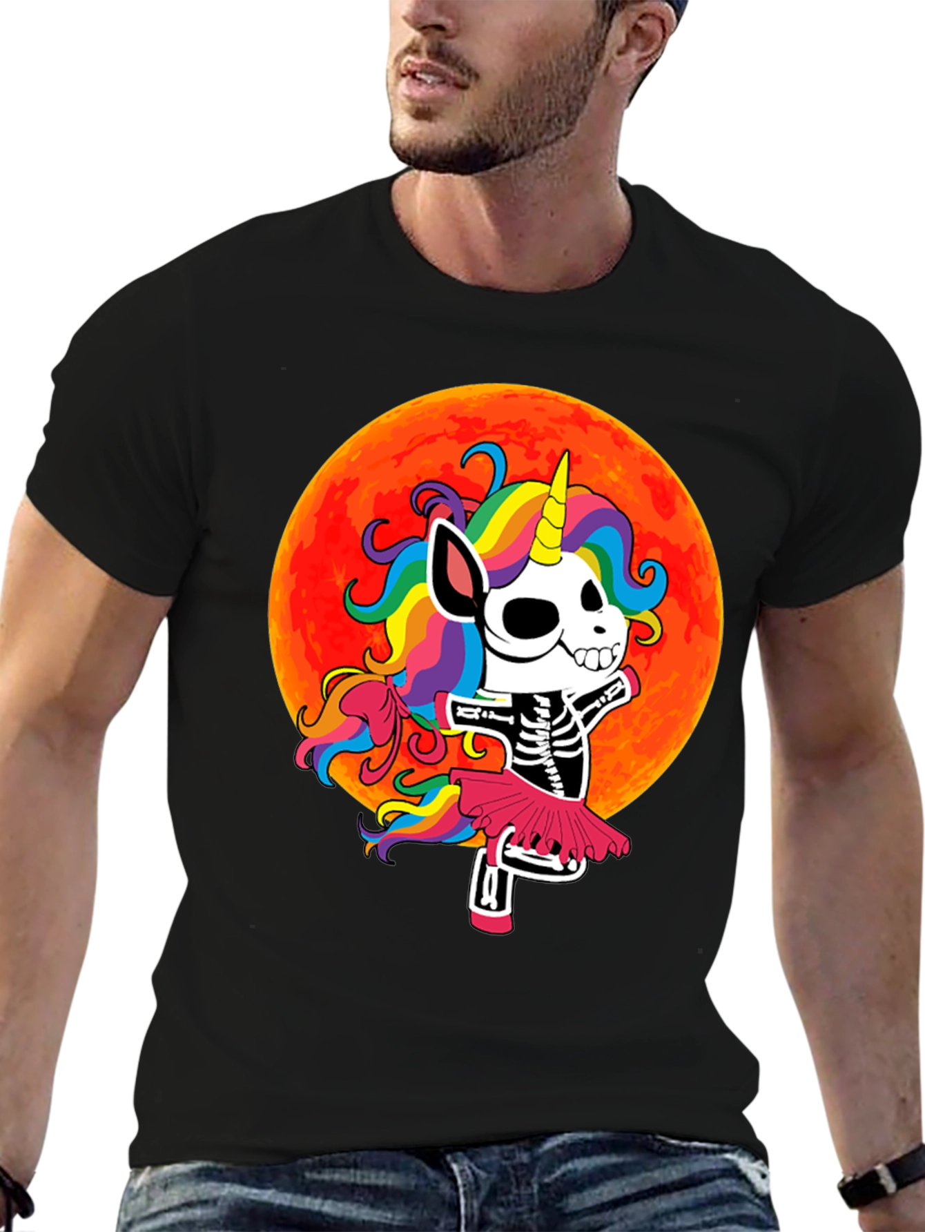 Skeleton Unicorn Halloween T-Shirt
