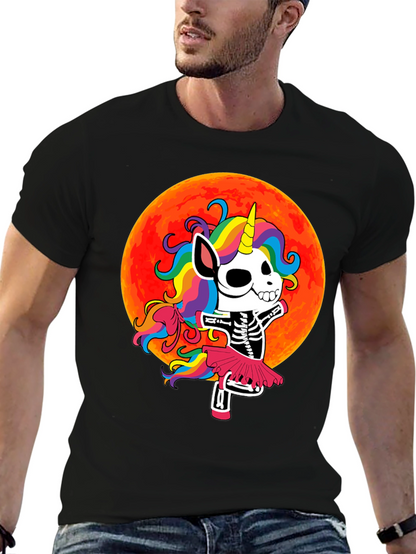 Skeleton Unicorn Halloween T-Shirt