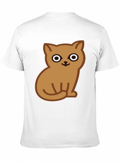 Cute Cat Graphic Tee - Soft Cotton Black T-Shirt