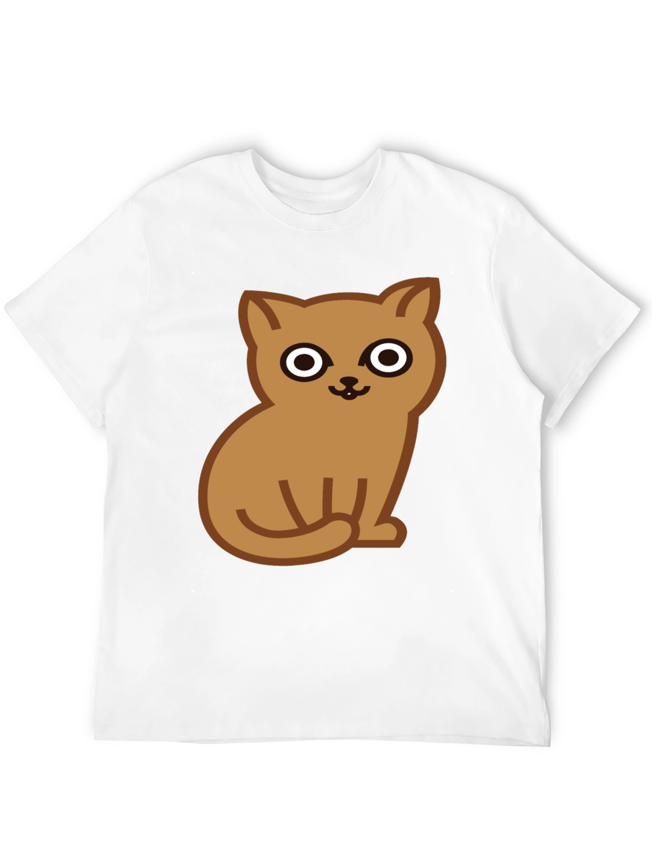 Cute Cat Graphic Tee - Soft Cotton Black T-Shirt