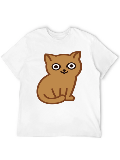 Cute Cat Graphic Tee - Soft Cotton Black T-Shirt