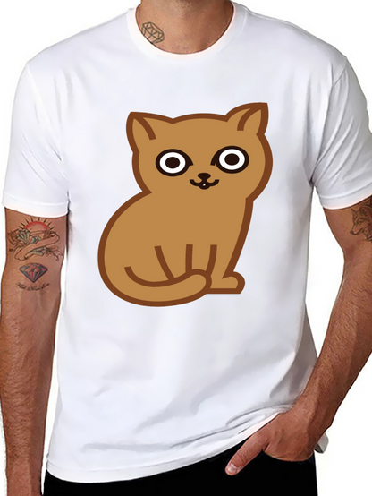 Cute Cat Graphic Tee - Soft Cotton Black T-Shirt