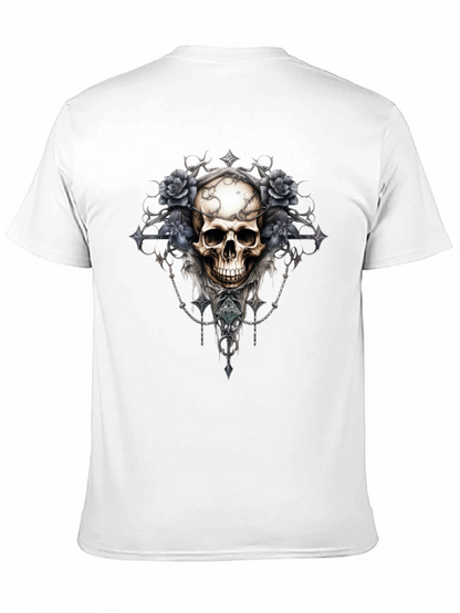 Skull & Roses Graphic Tee - Gothic Style