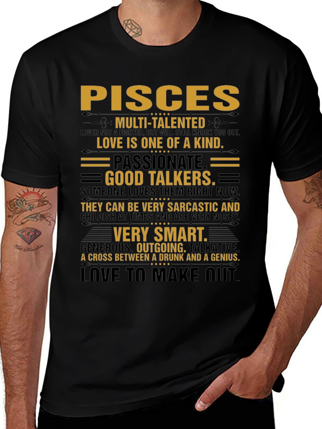 Pisces Zodiac Sign T-Shirt - Multi-Talented Tee
