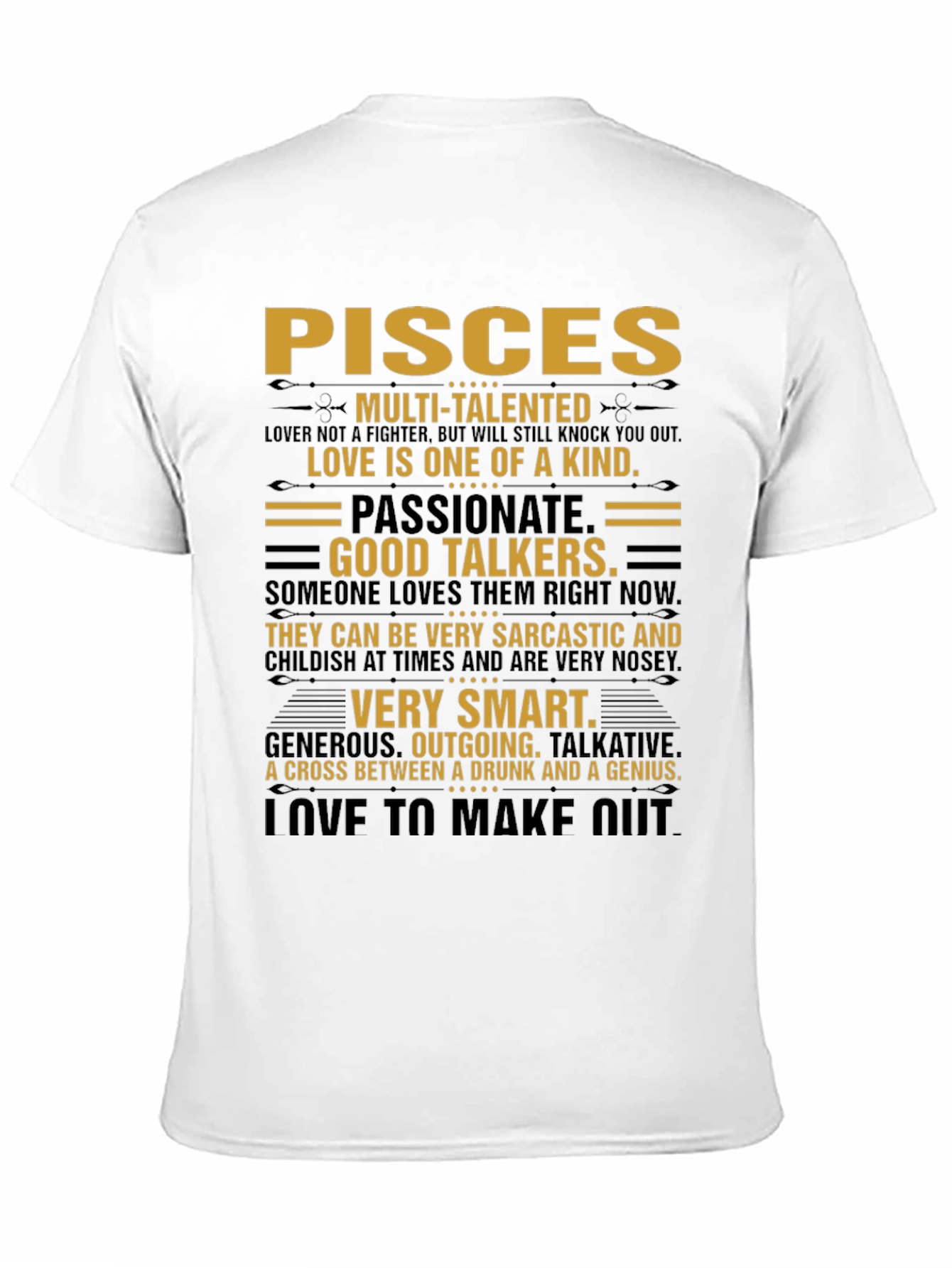 Pisces Zodiac Sign T-Shirt - Multi-Talented Tee
