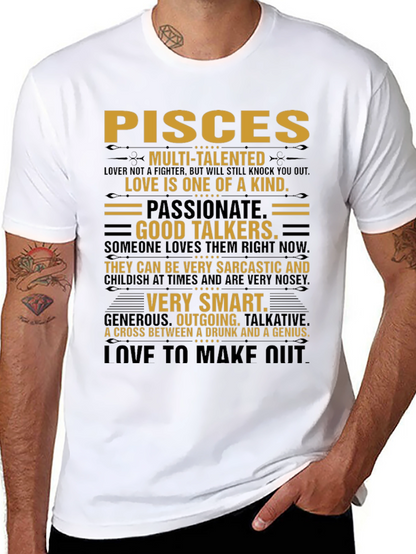 Pisces Zodiac Sign T-Shirt - Multi-Talented Tee