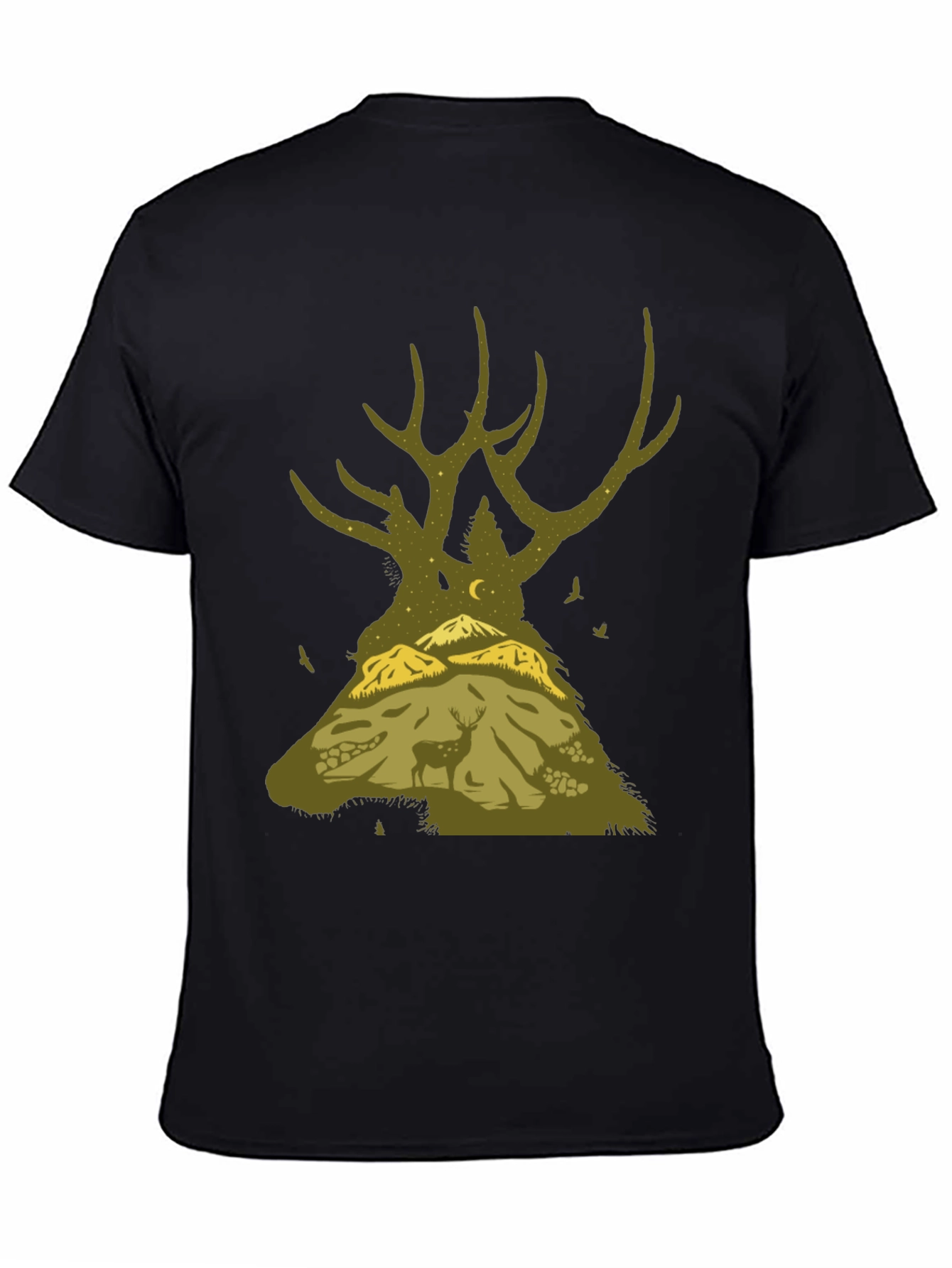 Nature Deer Silhouette Graphic Tee