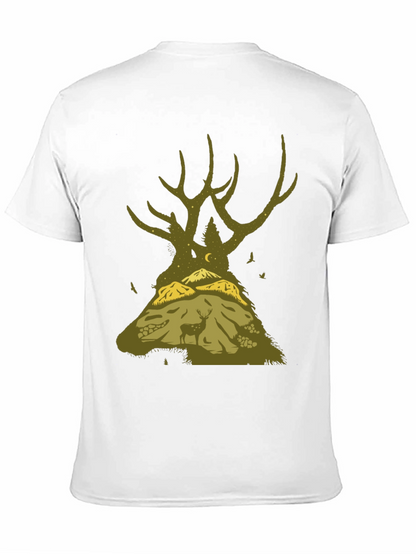 Nature Deer Silhouette Graphic Tee