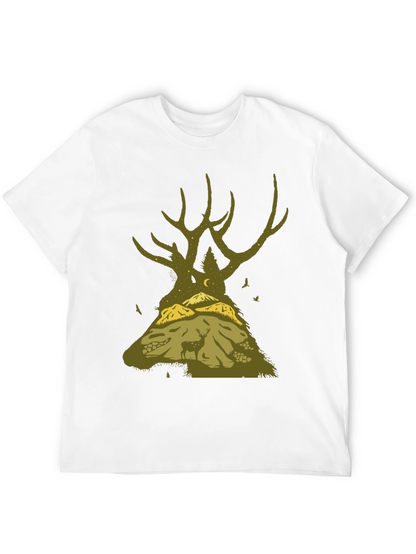 Nature Deer Silhouette Graphic Tee