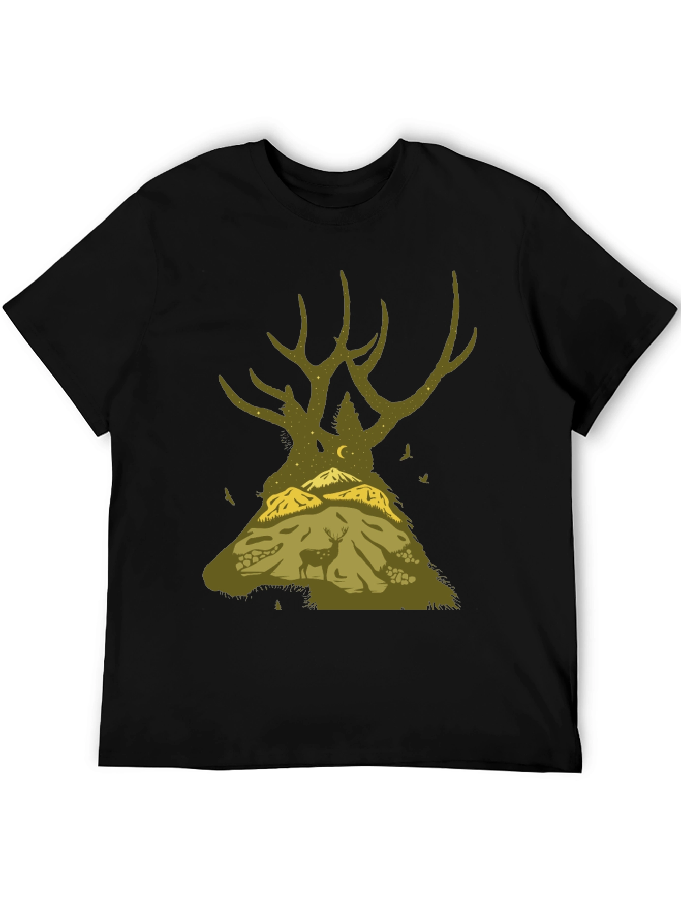 Nature Deer Silhouette Graphic Tee