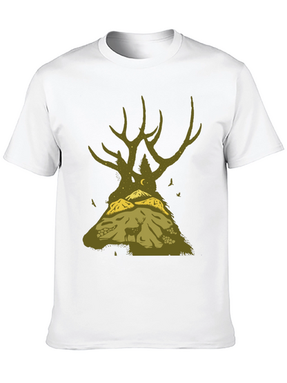 Nature Deer Silhouette Graphic Tee