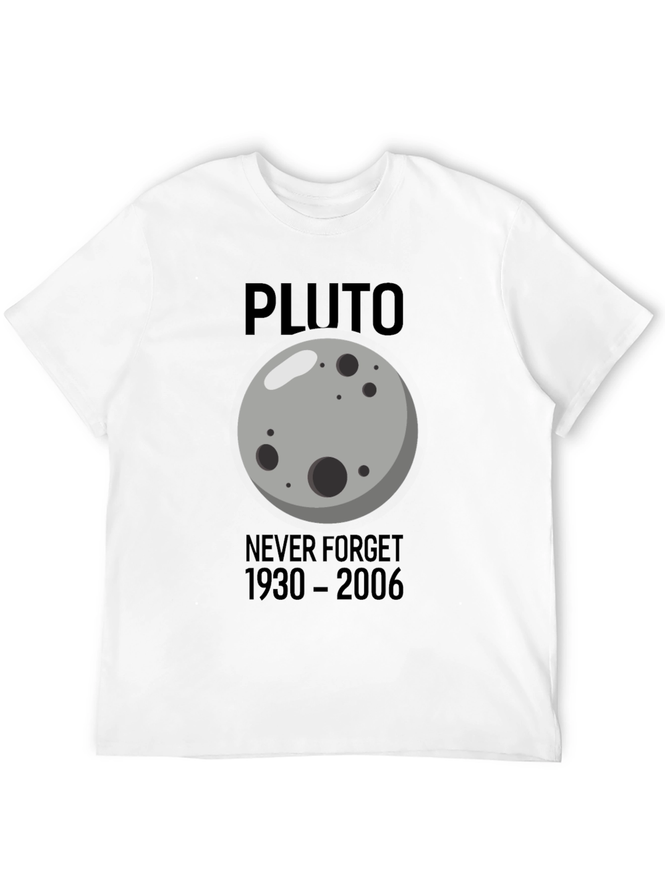 Pluto Never Forget T-Shirt - Black Graphic Tee
