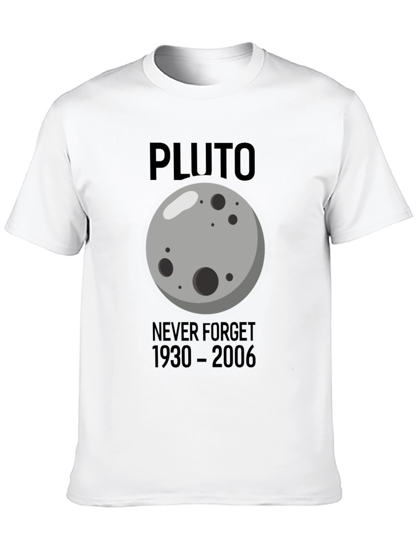 Pluto Never Forget T-Shirt - Black Graphic Tee