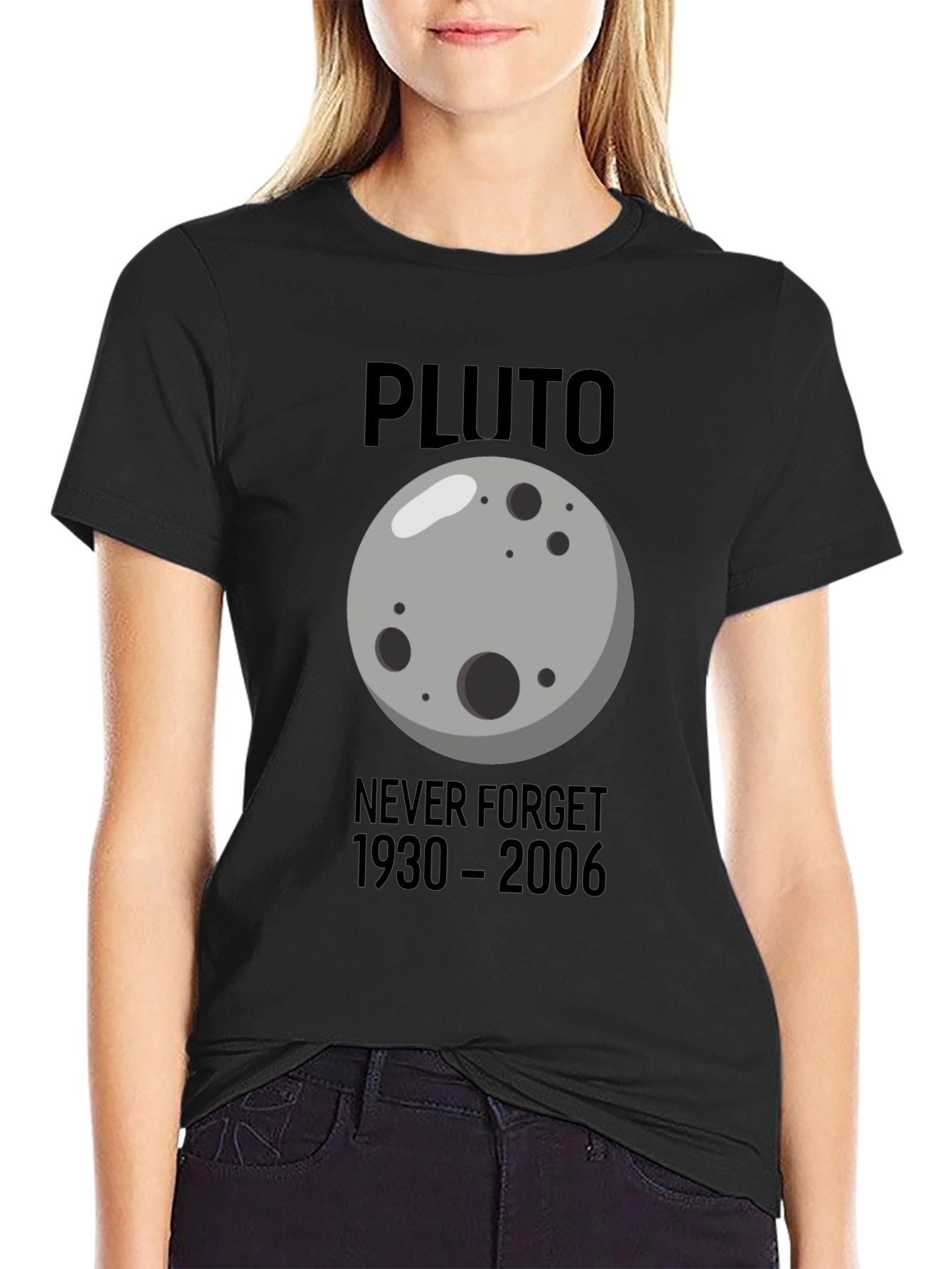 Pluto Never Forget T-Shirt - Black Graphic Tee