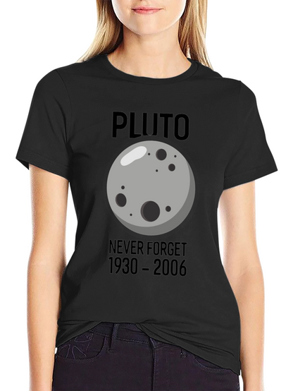 Pluto Never Forget T-Shirt - Black Graphic Tee