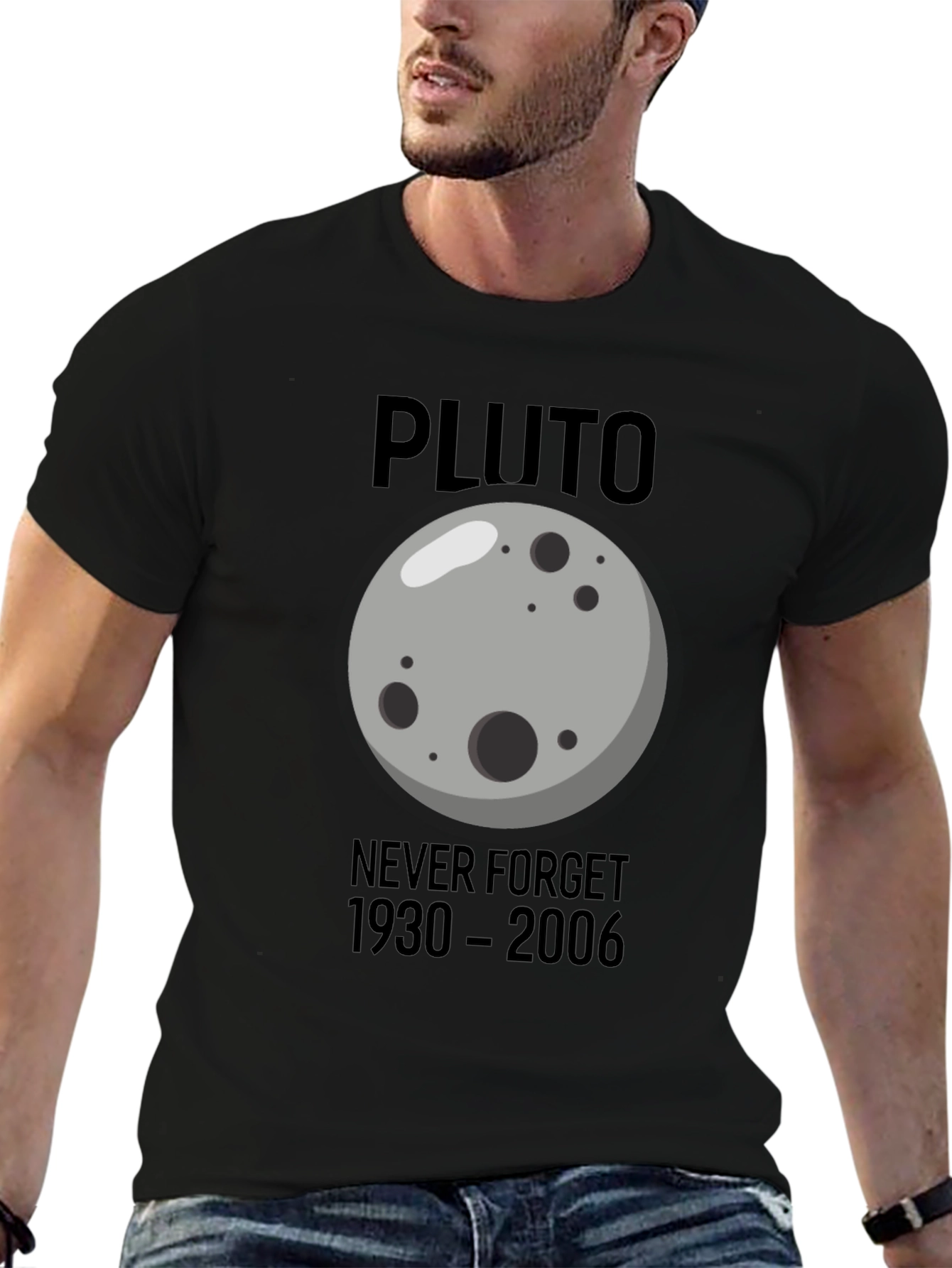 Pluto Never Forget T-Shirt - Black Graphic Tee