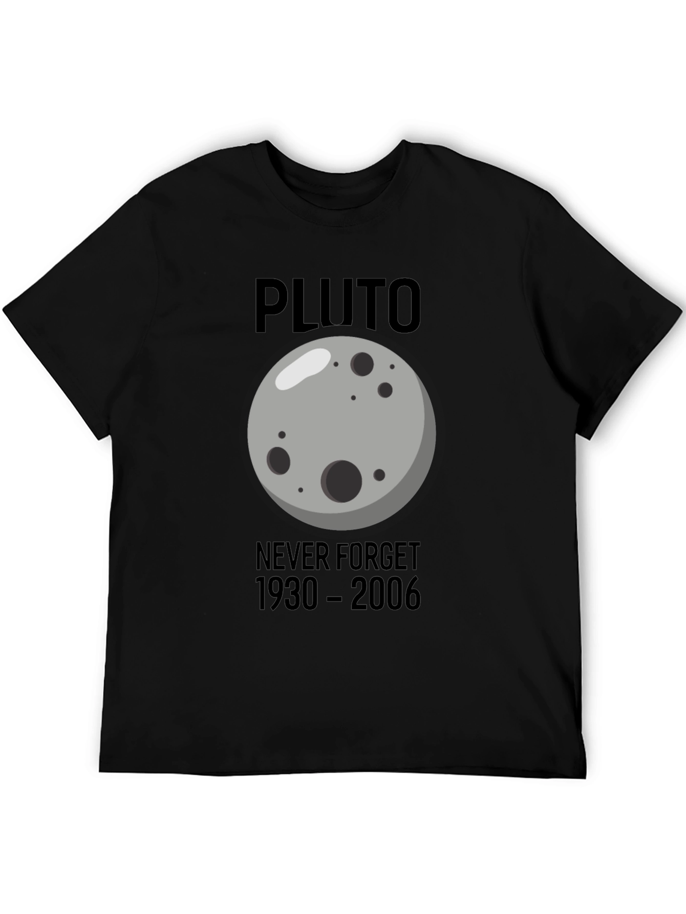 Pluto Never Forget T-Shirt - Black Graphic Tee