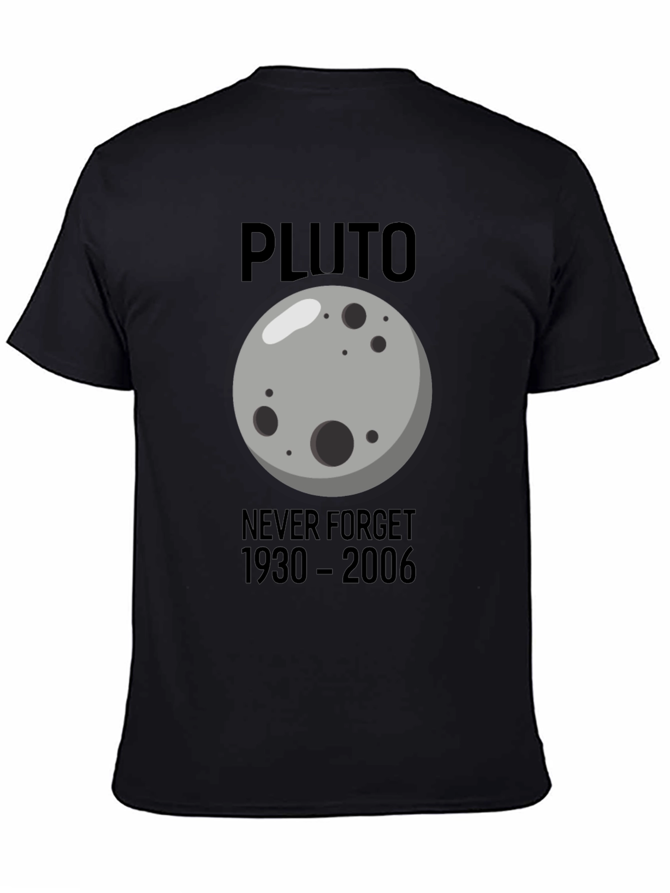 Pluto Never Forget T-Shirt - Black Graphic Tee
