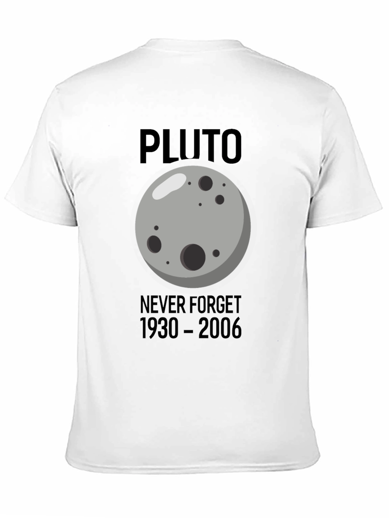 Pluto Never Forget T-Shirt - Black Graphic Tee