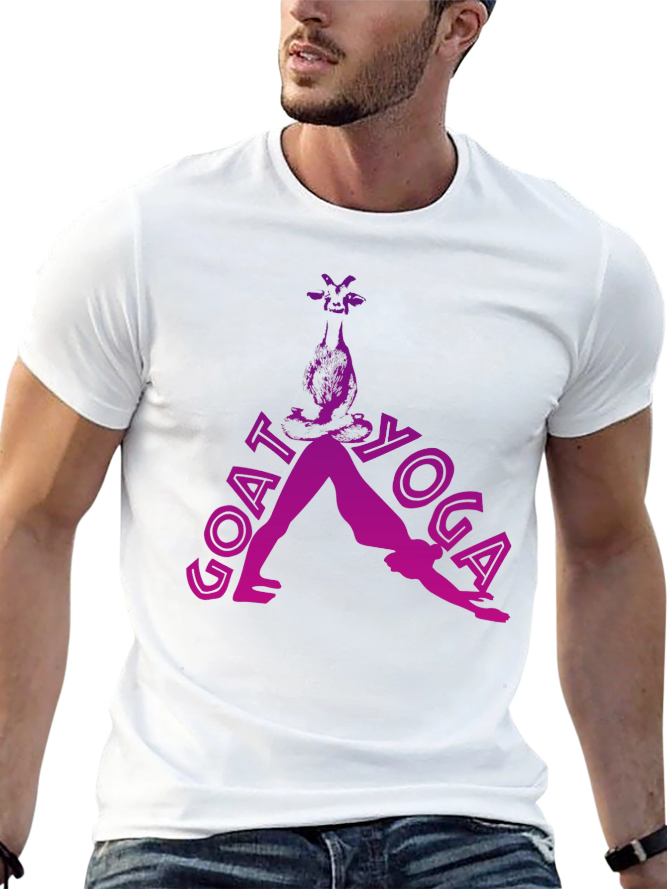 Goat Yoga Black T-Shirt - Funny Animal Lover Tee