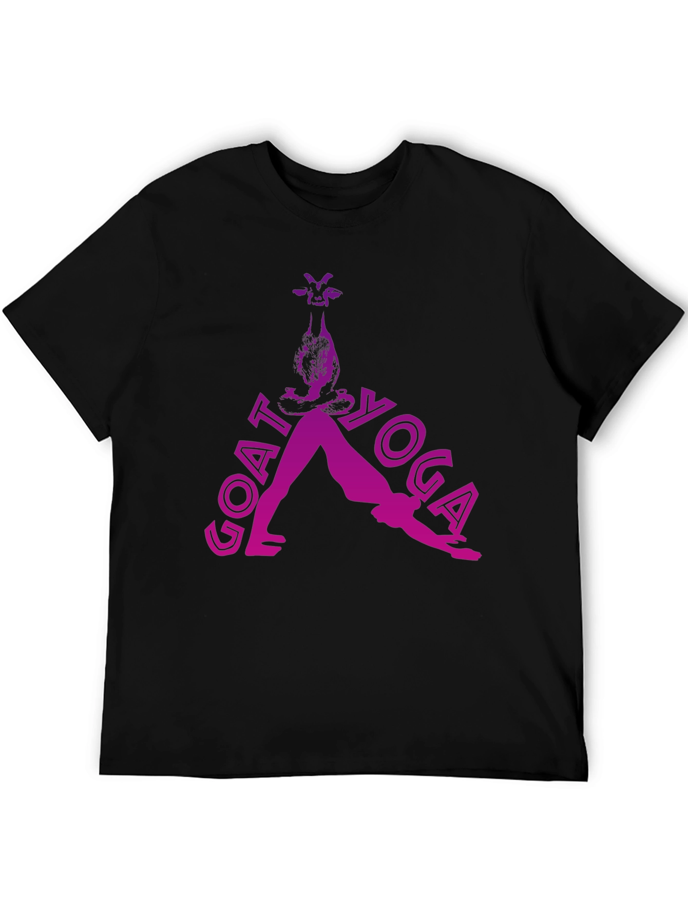 Goat Yoga Black T-Shirt - Funny Animal Lover Tee