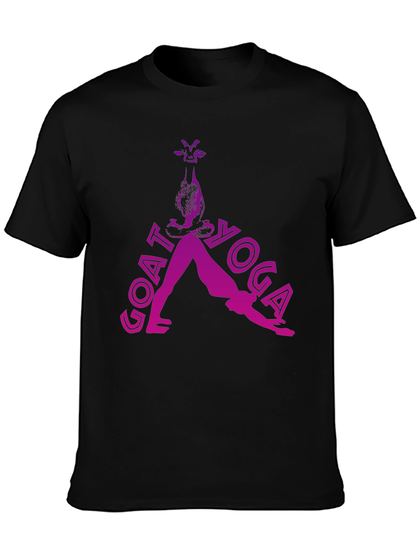 Goat Yoga Black T-Shirt - Funny Animal Lover Tee