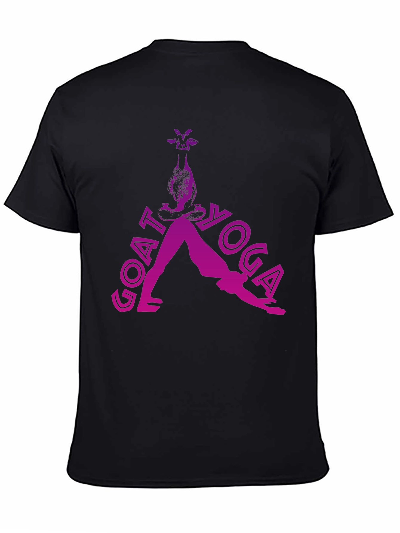Goat Yoga Black T-Shirt - Funny Animal Lover Tee