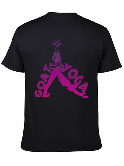 Goat Yoga Black T-Shirt - Funny Animal Lover Tee