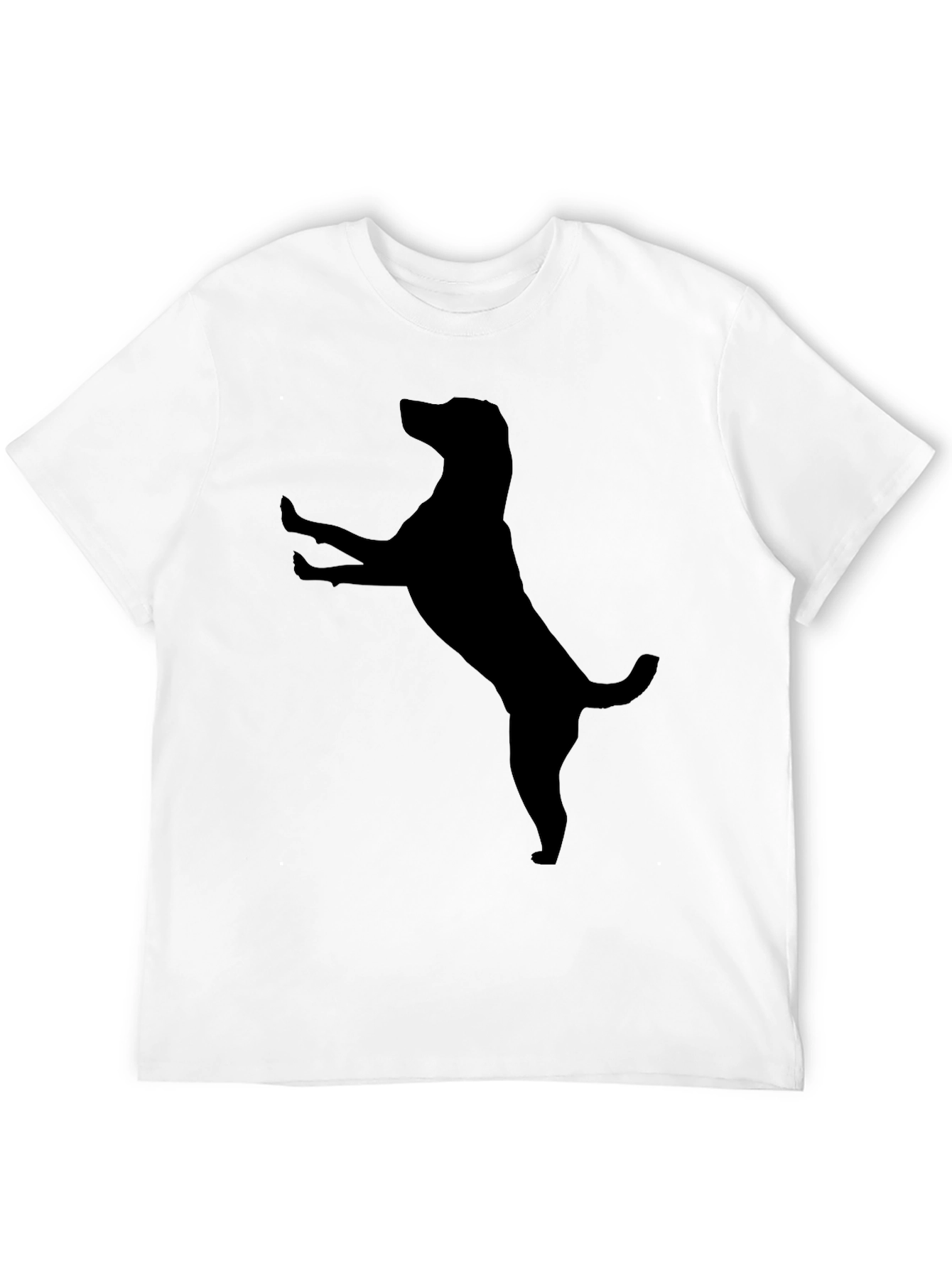 Mens Black Dog Silhouette T-Shirt