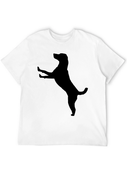Mens Black Dog Silhouette T-Shirt