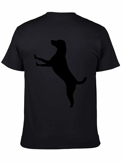 Mens Black Dog Silhouette T-Shirt