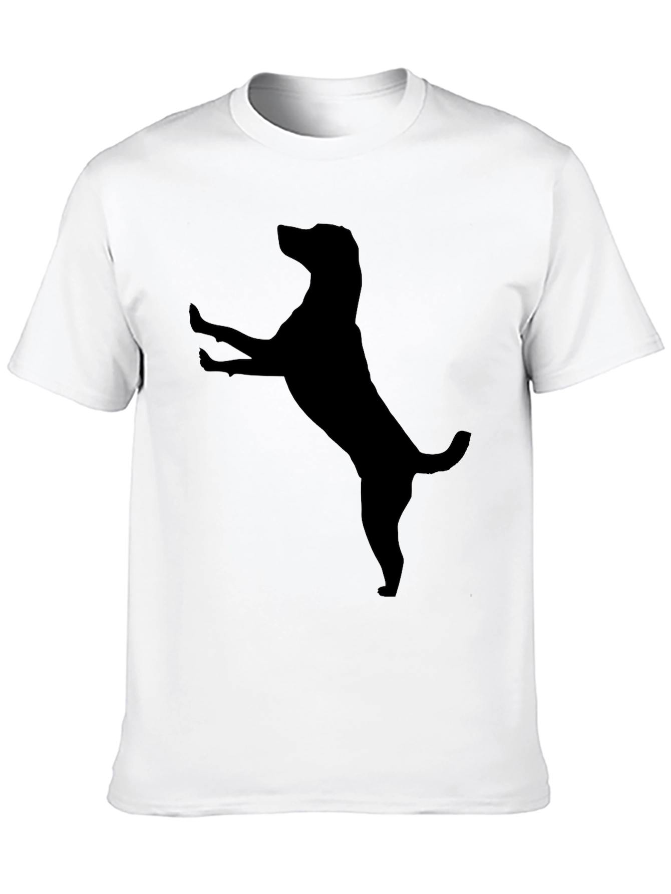 Mens Black Dog Silhouette T-Shirt