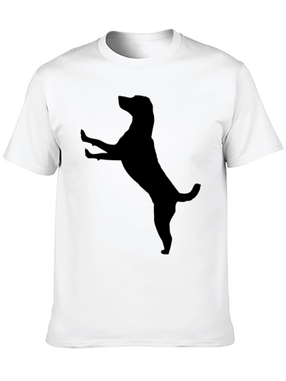 Mens Black Dog Silhouette T-Shirt