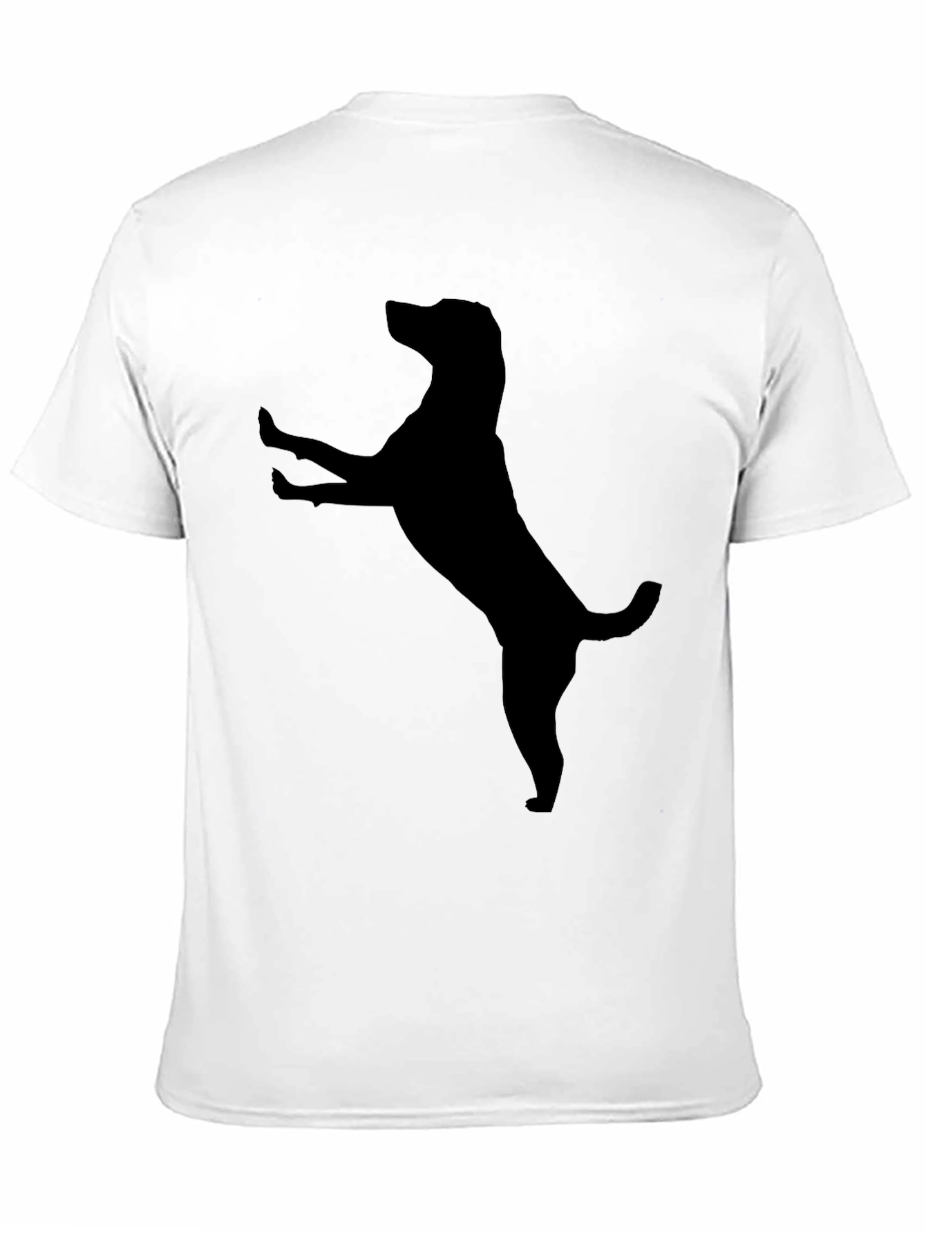 Mens Black Dog Silhouette T-Shirt