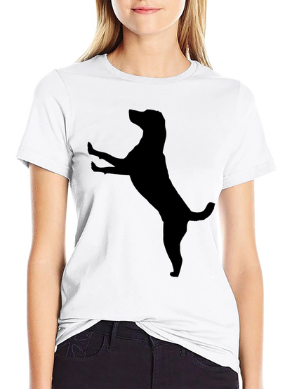 Mens Black Dog Silhouette T-Shirt