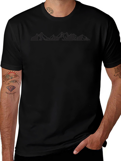Mountain Silhouette Black T-Shirt