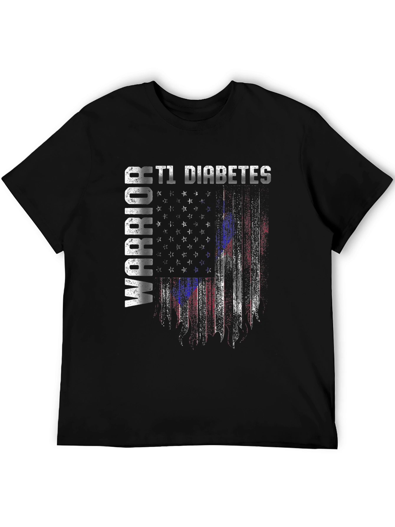 T1 Diabetes Warrior Flag Graphic Tee