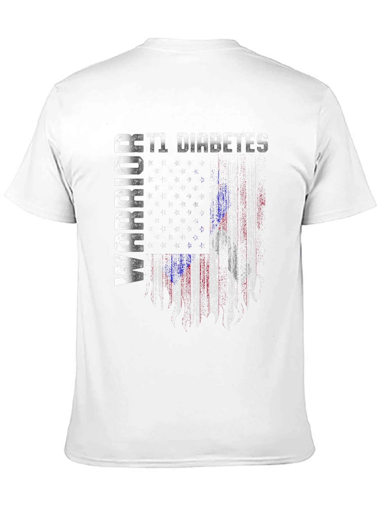 T1 Diabetes Warrior Flag Graphic Tee