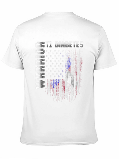 T1 Diabetes Warrior Flag Graphic Tee