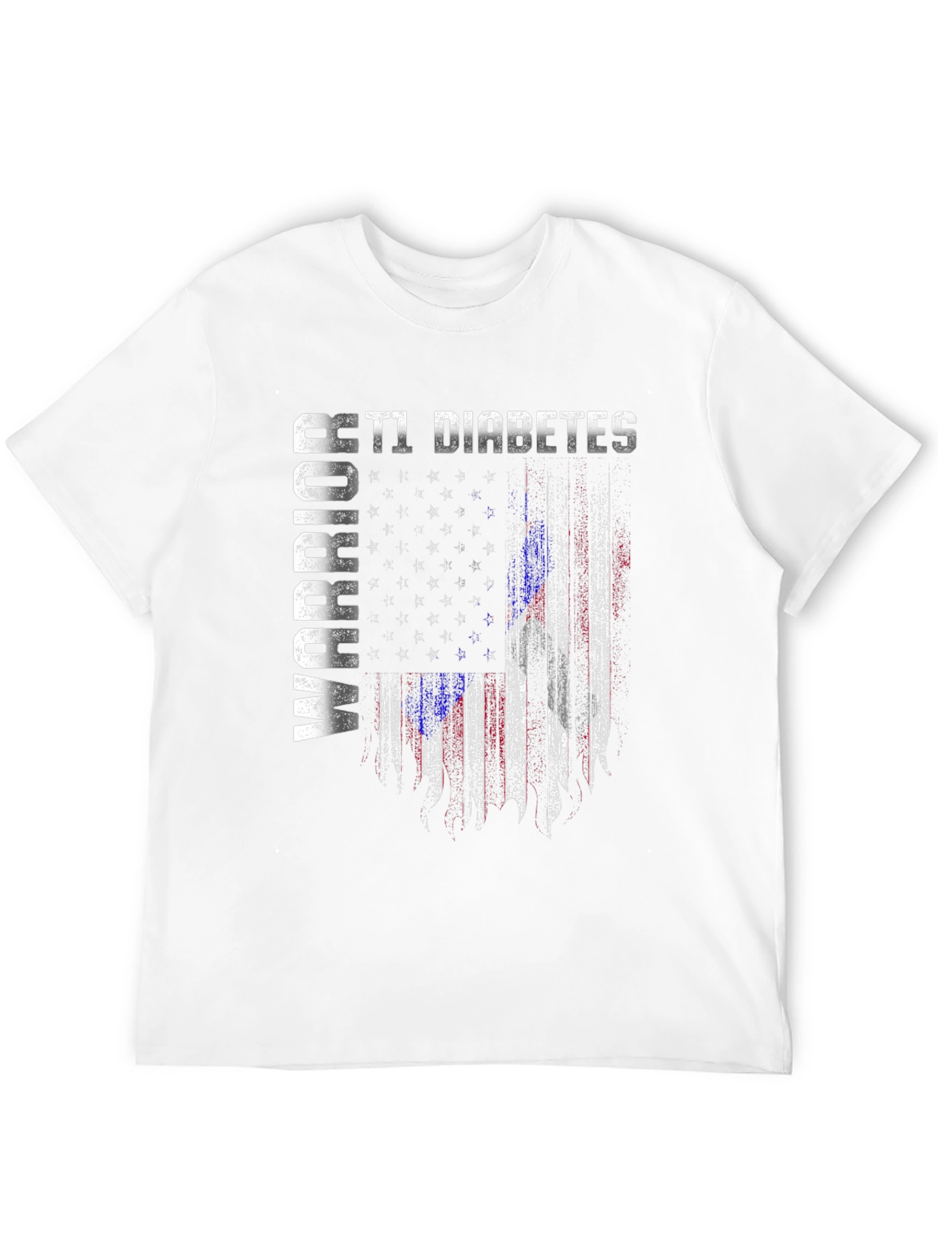 T1 Diabetes Warrior Flag Graphic Tee