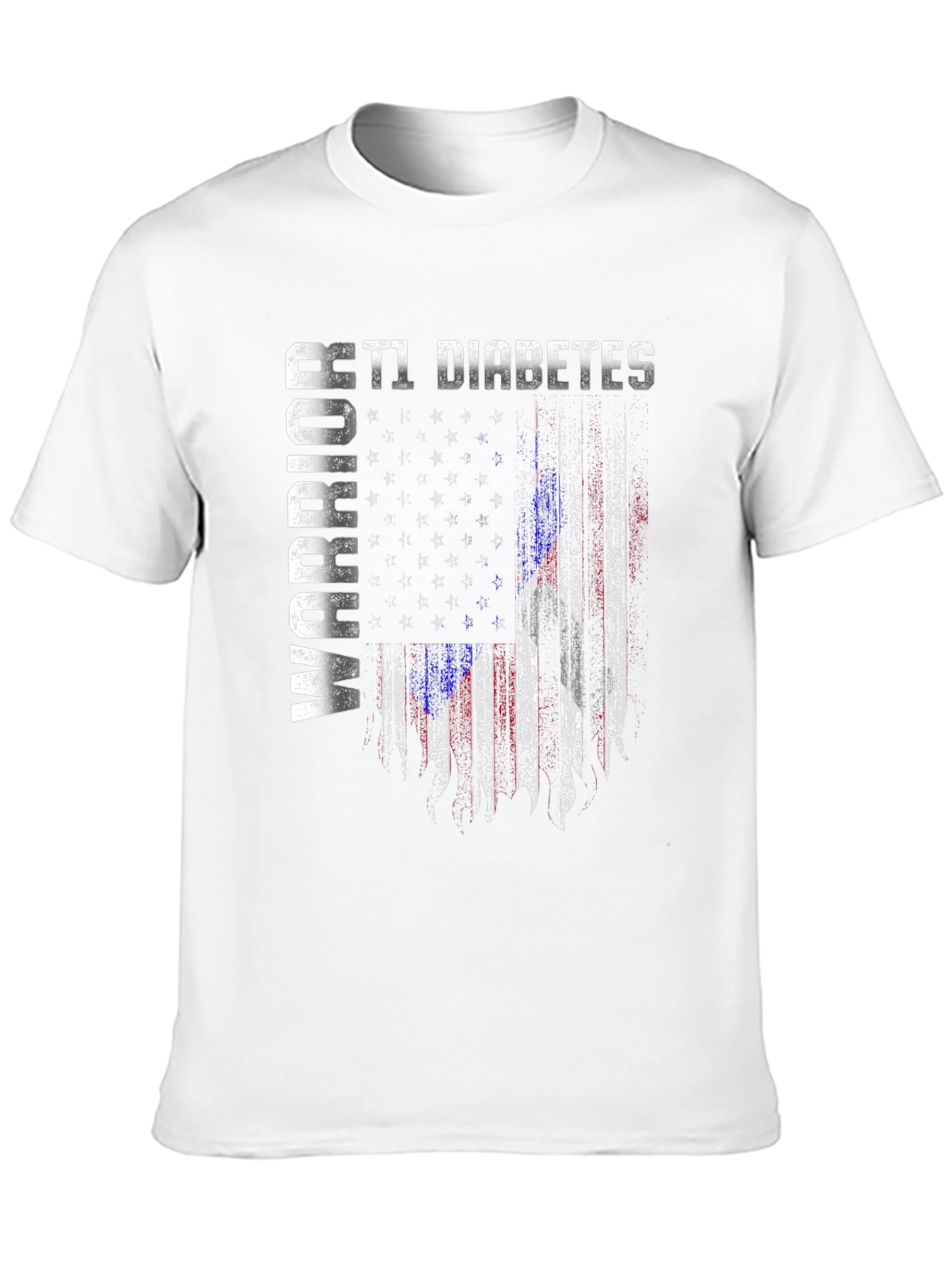 T1 Diabetes Warrior Flag Graphic Tee