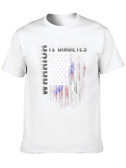 T1 Diabetes Warrior Flag Graphic Tee
