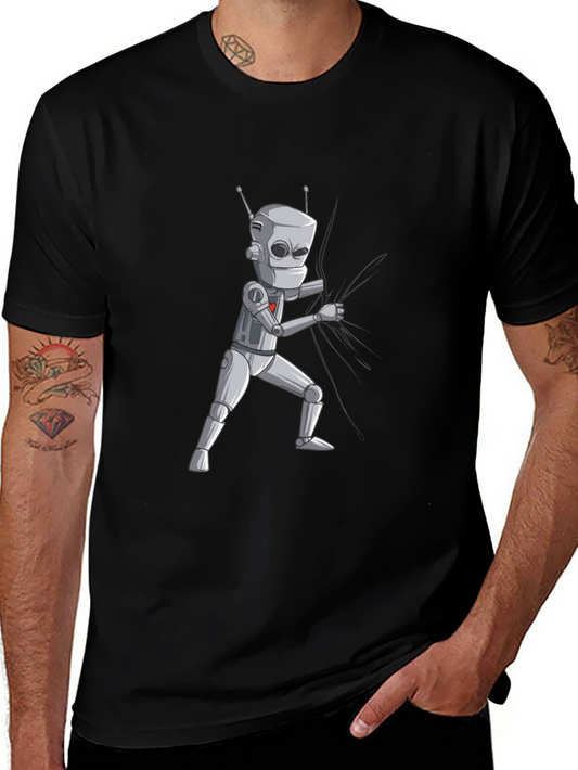 Robot Graphic Print T-Shirt