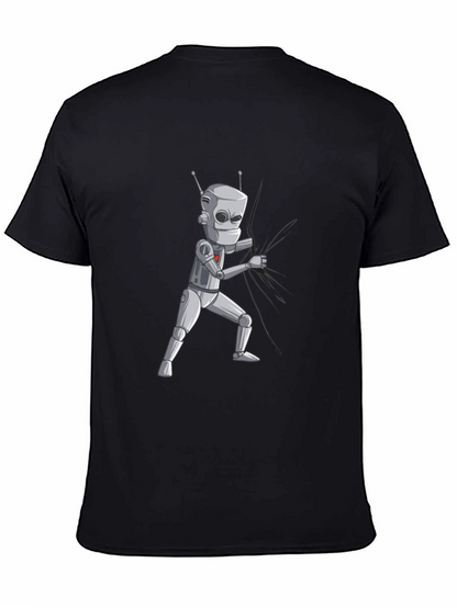 Robot Graphic Print T-Shirt