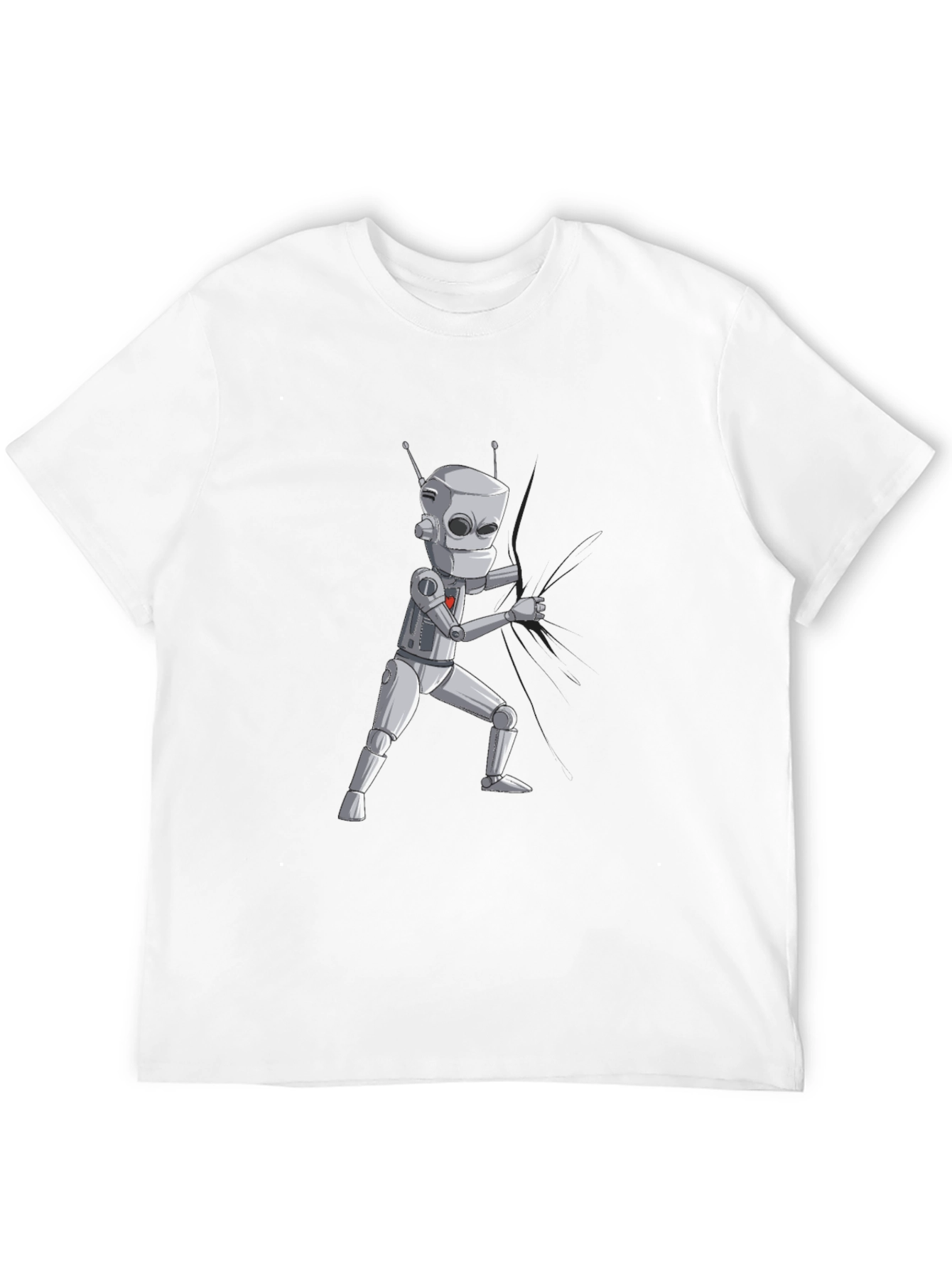 Robot Graphic Print T-Shirt
