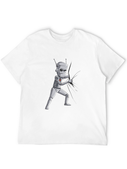 Robot Graphic Print T-Shirt
