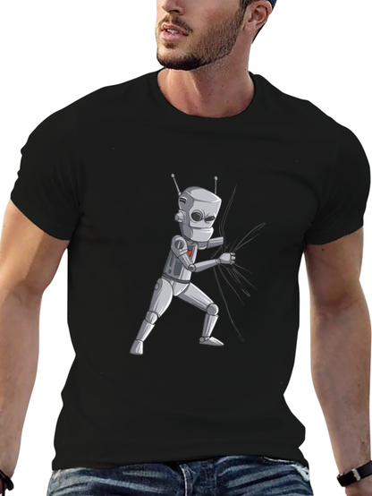 Robot Graphic Print T-Shirt